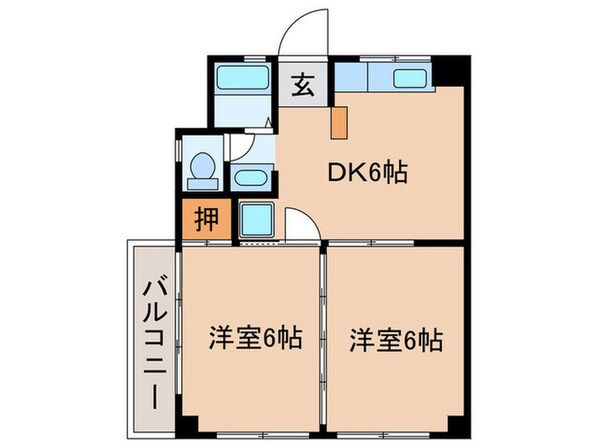 ワン名城の物件間取画像